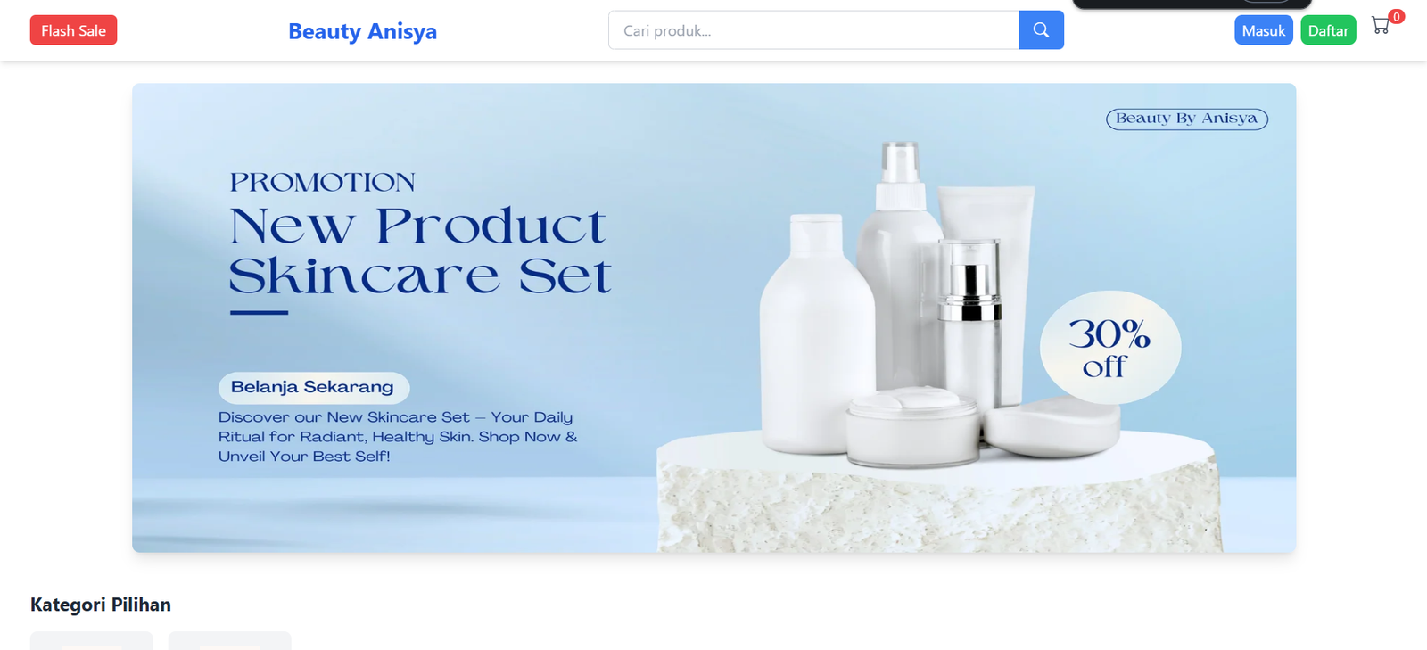 E-Commerce Platform for Beauty by Anisya Yusuf